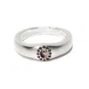 Nasi Silver Women's Rebirth Ring- Amethyst- Silver In Metallic
