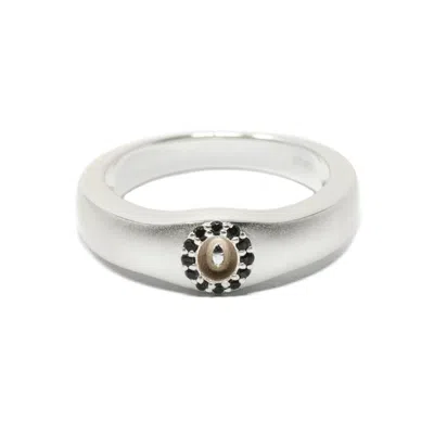 NASI SILVER WOMEN'S REBIRTH RING- ONYX -SILVER