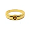 Nasi Silver Women's Rebirth Ring- Satin, Gold In Yellow