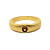 Nasi Silver Women's Rebirth Ring- Satin, Gold In Gold