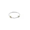 Nasi Silver Women's Twogether Chain Ring- Citrine, Silver In Silver