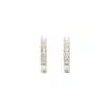 Nasi Silver Women's White Adaya Huggie Hoops- Opal, Silver In Metallic