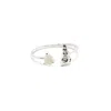 Nasi Silver Women's White Shell Sedef Ring - Opal & Silver In Gold