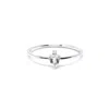 Nasi Silver Women's White / Silver Pear Atarah Ring- White Topaz, Silver In Brown