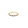 Nasi Silver Women's Yellow / White Nobody's Perfect Eternity Ring- Amethyst & White Topaz Gold In Gold