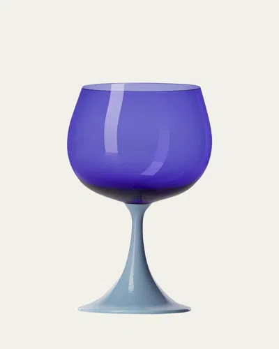 Nason Moretti Burlesque Light Blue/blue Wine Glass, 29 Oz.