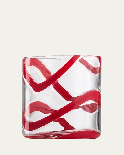 Nason Moretti Cyrcus Double Old-fashioned Glass, 15.3 Oz. In Red