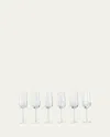 Nason Moretti Tolomeo Assorted Champagne Flutes, Set Of 6 In Clear