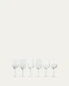 Nason Moretti Tolomeo Assorted White Wine Glasses, Set Of 6 In Clear