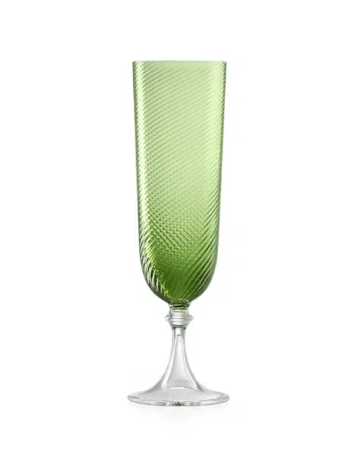 Nasonmoretti 3/62 Spiral-pattern Flute In Green