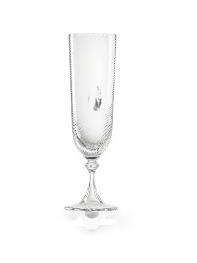 Nasonmoretti 362 Textured Flute Glass In Transparent