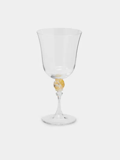 Nasonmoretti A/81 Hand-blown Murano Red Wine Glass  Abask Luxury Gift In Transparent