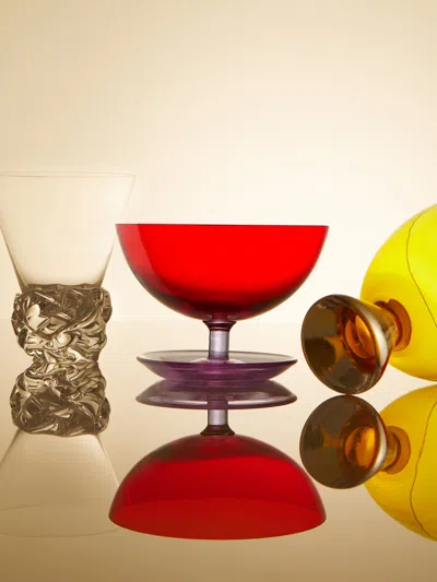 Nasonmoretti Archive Revival 1964 Hand-blown Murano Glass Pompelmo Coupe Bowl In Multi