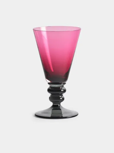 Nasonmoretti Archive Revival 1965 Hand-blown Murano Wine Glass In Pink