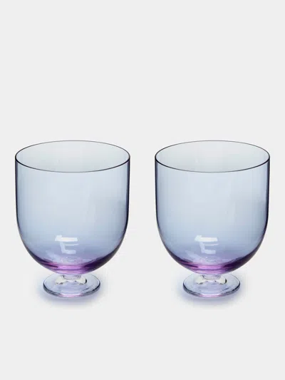 Nasonmoretti Archive Revival 1988 Hand-blown Murano Water Glasses (set Of 2) In Transparent