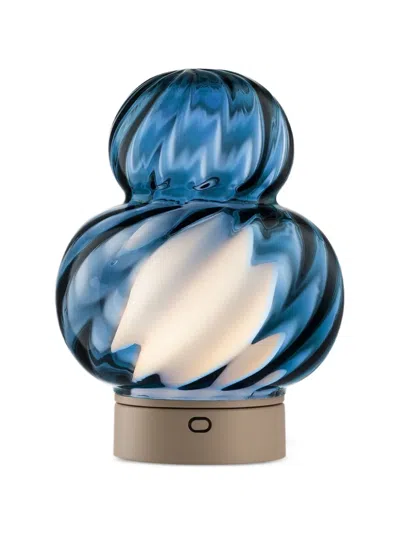 Nasonmoretti Bibendum Optic Twist Table Lamp In Blue
