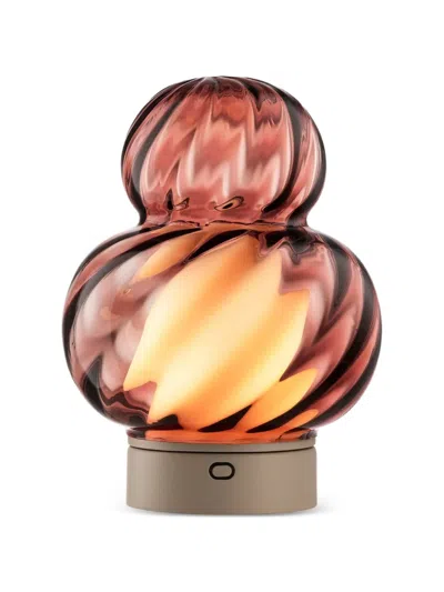 Nasonmoretti Bibendum Optic Twist Table Lamp In Brown