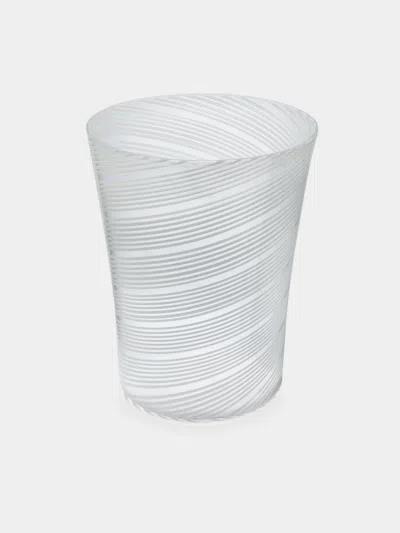 Nasonmoretti Canova Hand-blown Murano Glass Tumbler  Abask Luxury Gift In Gray