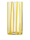Nasonmoretti Cyrcus Glass Striped Highball (7cm X 14,6cm) In Yellow