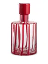 Nasonmoretti Cyrcus Striped Glass Bottle (11cm X 20cm) In Red