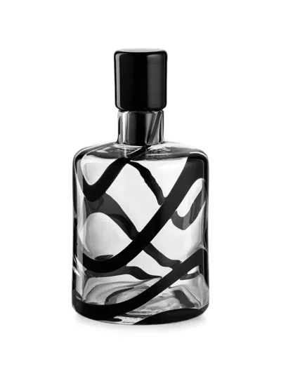 Nasonmoretti Cyrcus Swirl-pattern Decanter In Black
