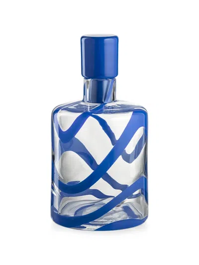 Nasonmoretti Cyrcus Swirl-pattern Decanter In Blue