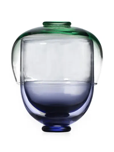 Nasonmoretti Fungo Glasses And Bowl (set Of Three) In Blue