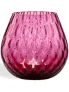 Nasonmoretti Glass Candle Holder In Pink