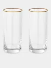 Nasonmoretti Hand-blown Murano Glass Champagne Flutes (set Of 2) In Transparent