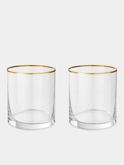 Nasonmoretti Hand-blown Murano Glass Tumblers (set Of 2) In Transparent