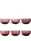 Nasonmoretti Idra Glass Cups (set Of 6) In Purple