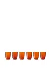 Nasonmoretti Set Of Six Idra Water Glass In Orange