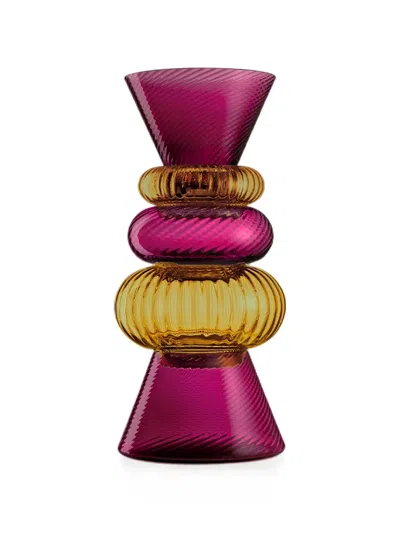 Nasonmoretti Issey Ribbed-glass Bowls (set Of Five) In Pink