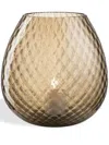 Nasonmoretti Macramé Glass Candle Holder In Brown