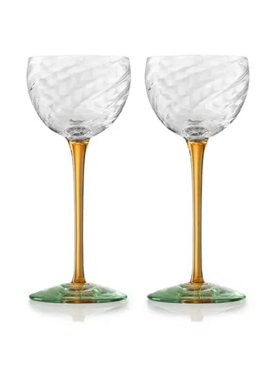 Nasonmoretti Nick & Nora Cocktail Glasses (two-person Setting) In Transparent