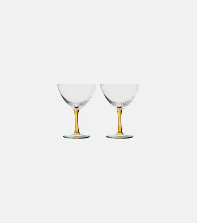 Nasonmoretti Set Of 2 Glass Cocktail Glasses
