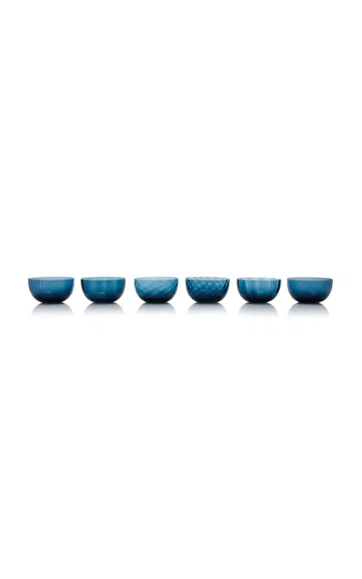 Nasonmoretti Set-of-six Idra Murano Dessert Cups In Blue