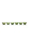Nasonmoretti Set-of-six Idra Murano Dessert Cups In Green