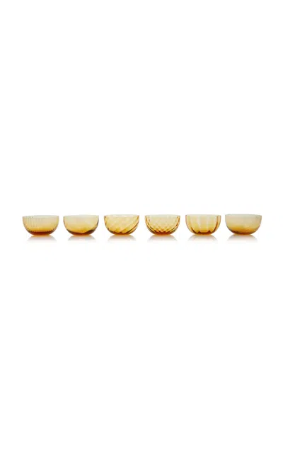 Nasonmoretti Set-of-six Idra Murano Dessert Cups In Yellow