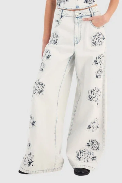 Nasty Gal Acid Wash Baggy Denim Jean In Multi