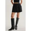 Nasty Gal Belted Denim Miniskirt In Black