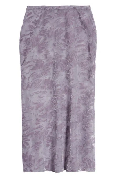 Nasty Gal Devoré Velvet Jacquard Maxi Skirt In Lilac