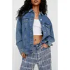 Nasty Gal Diamante Fringe Denim Jacket