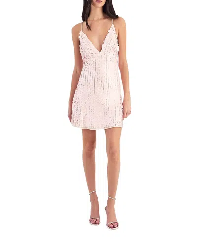 Nasty Gal Embellished Strappy Mini Dress In Pink
