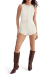 Nasty Gal Essentials Bow Back Romper In Ivory