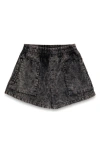 Nasty Gal Flippy Corduroy Flared Shorts In Washed Black
