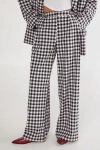 Nasty Gal Gingham Tailored Wide Leg Pants In Multi