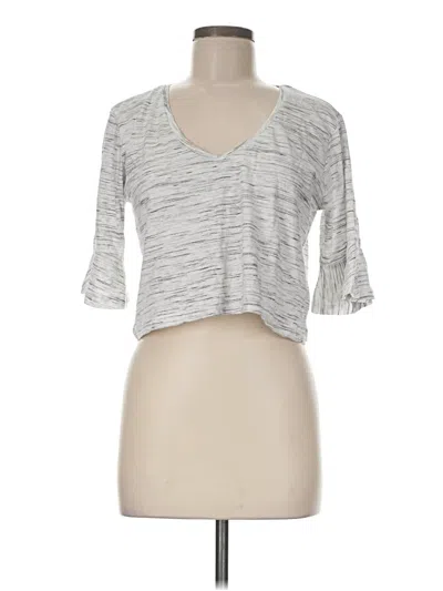 Nasty Gal Inc. 3/4 Sleeve Top Gray V-neck Tops