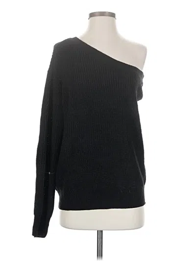 Pre-owned Nasty Gal Inc. 3/4 Sleeve T-shirt In Black