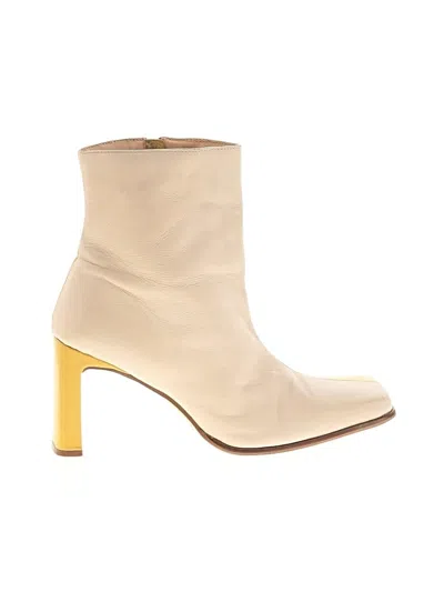 Pre-owned Nasty Gal Inc. Ankle Boots In Ivory
